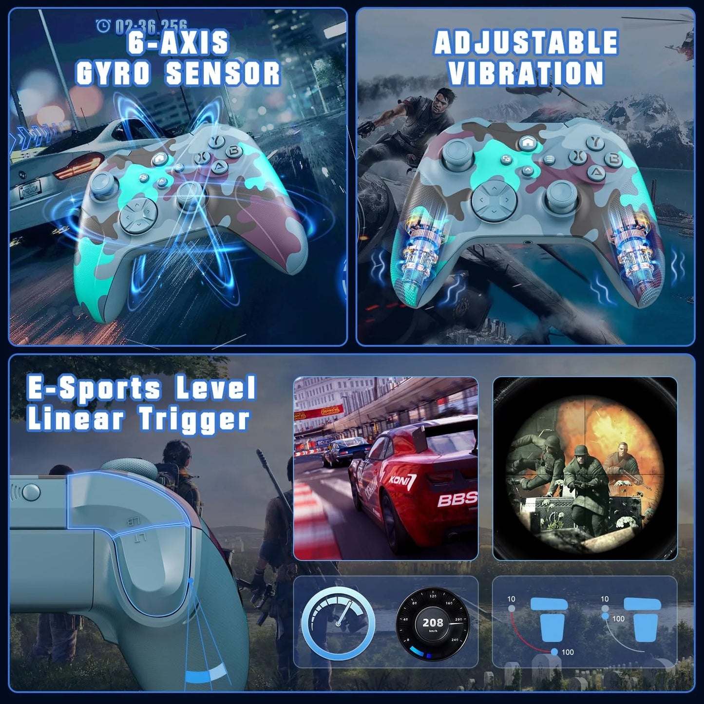 Gamepad for Xbox One S/X/Series S/X/PCWindows 7/8/10