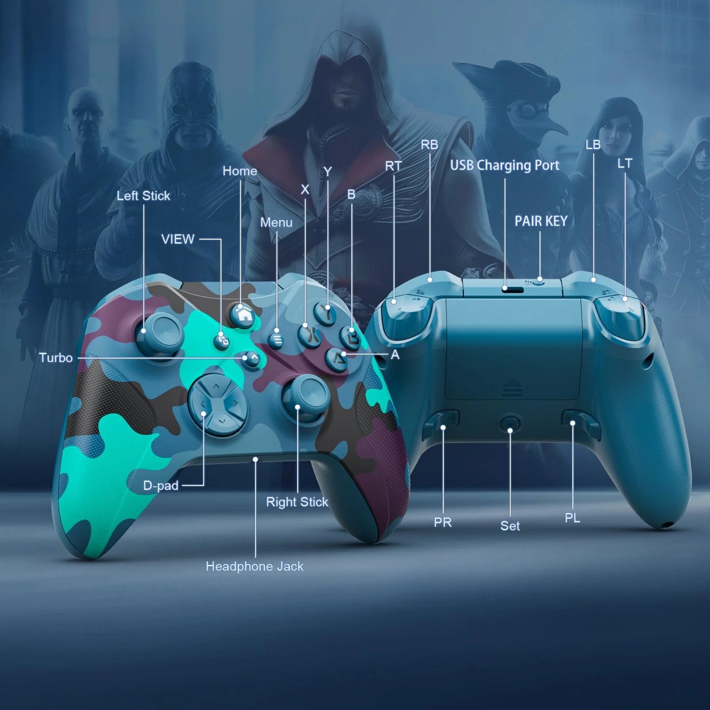 Gamepad for Xbox One S/X/Series S/X/PCWindows 7/8/10