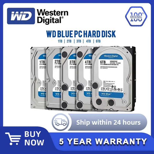 Hardware Western Digital 1TB 2TB 3TB 4TB 6TB 500GB HDD SATA III 6 Gb/s 3,5